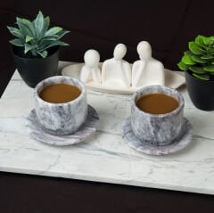 Tazza Mermer Fincan Takımı