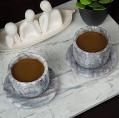 Tazza Mermer Fincan Takımı
