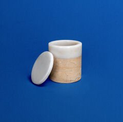 Bicolore Kapaklı Mermer Kutu