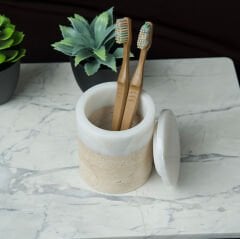 Bicolore Kapaklı Mermer Kutu