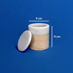 Bicolore Kapaklı Mermer Kutu