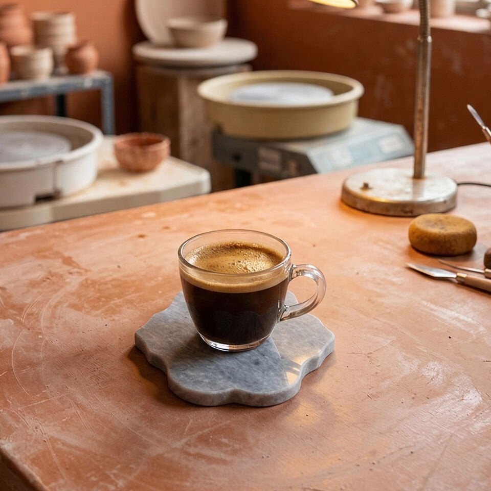 Arabesque Mermer Bardak Altlığı