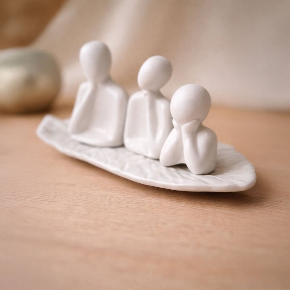 El Yapımı Seramik Obje 3'lü Set