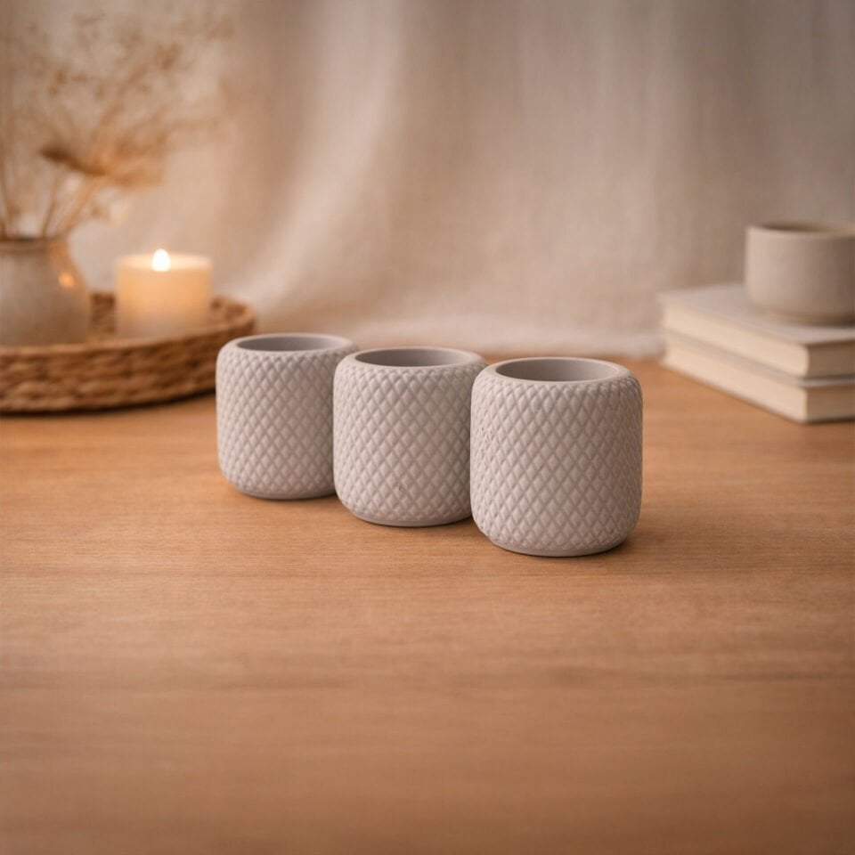 El Yapımı Seramik Dekoratif 3’lü Set