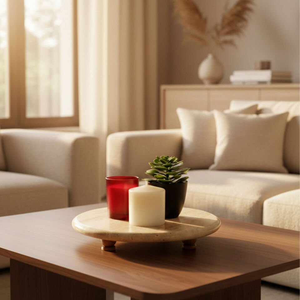 Aura Ahşap Ayaklı Sunumluk