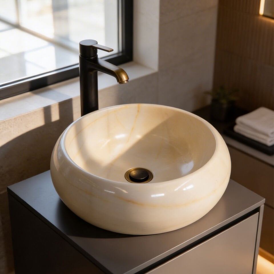 Perla Mermer Çanak Lavabo