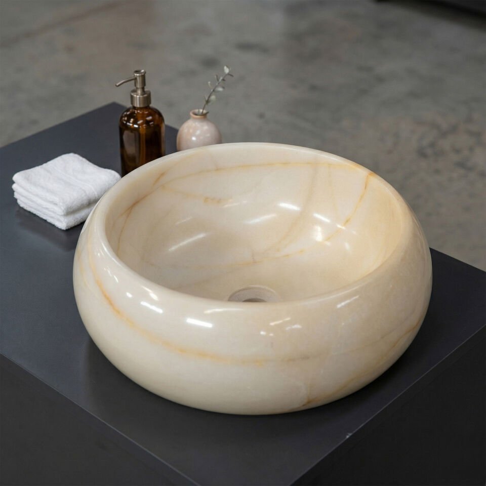 Perla Mermer Çanak Lavabo