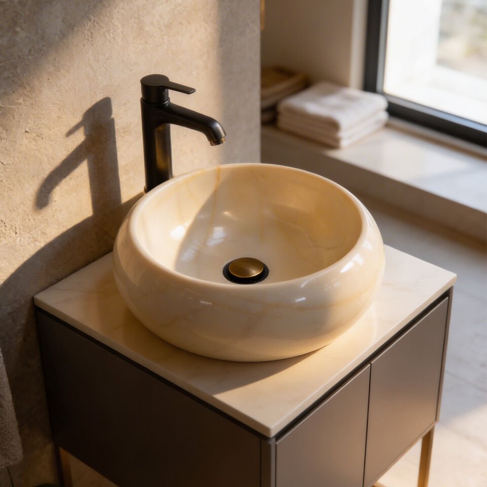 Perla Mermer Çanak Lavabo