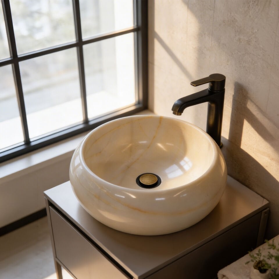 Perla Mermer Çanak Lavabo