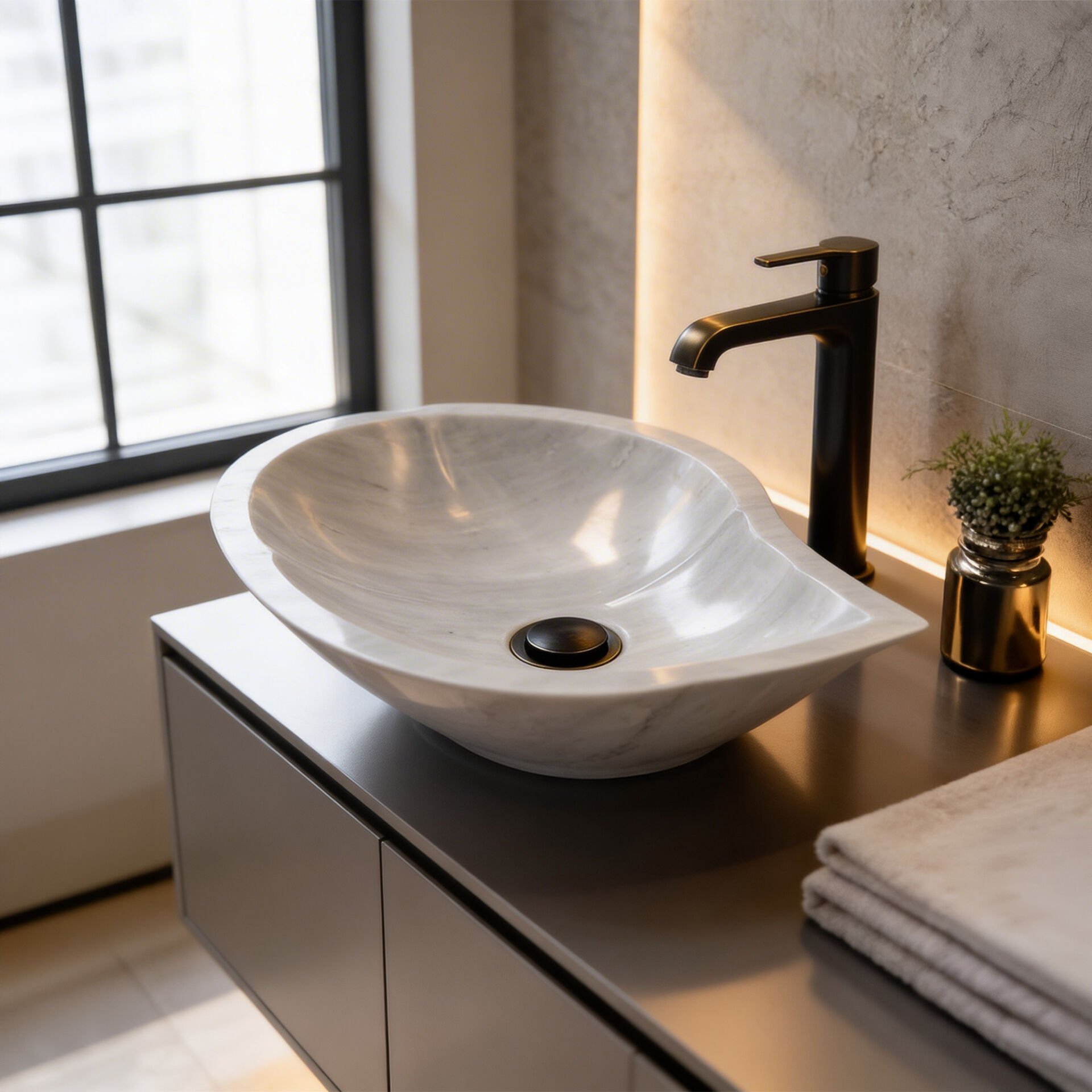 Lidya Mermer Çanak Lavabo