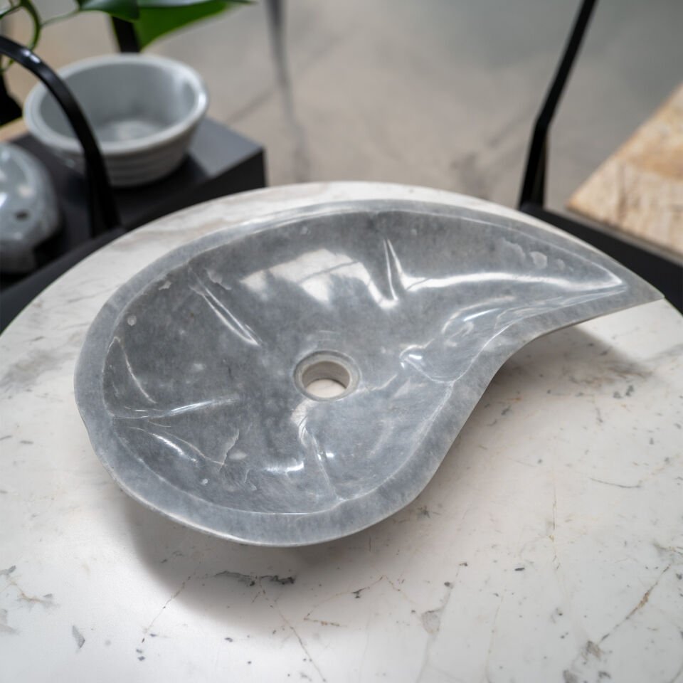 Lidya Dark Mermer Çanak Lavabo