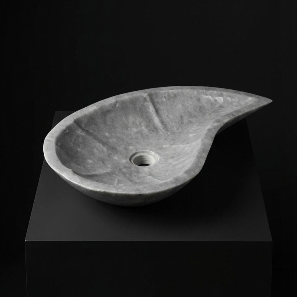Lidya Dark Mermer Çanak Lavabo