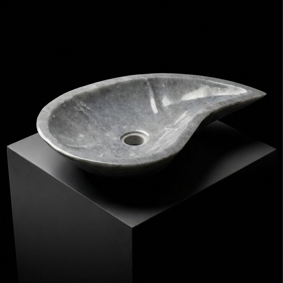 Lidya Dark Mermer Çanak Lavabo