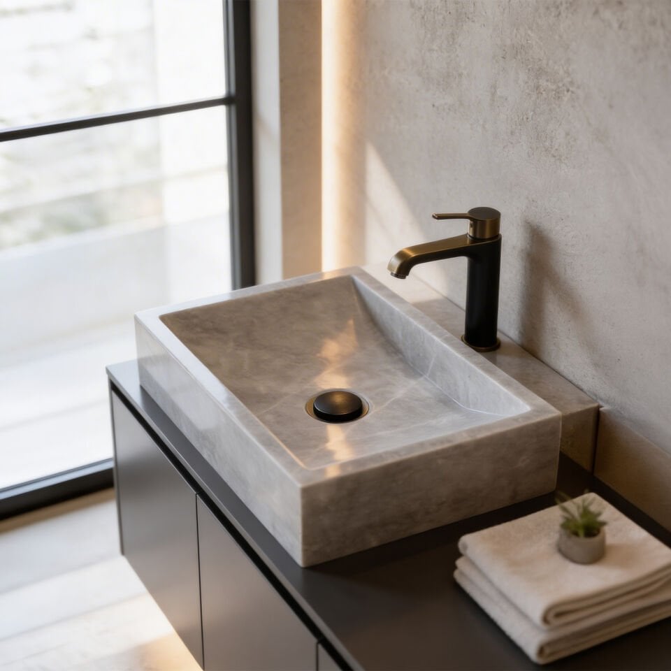 Zenith Mermer Blok Lavabo