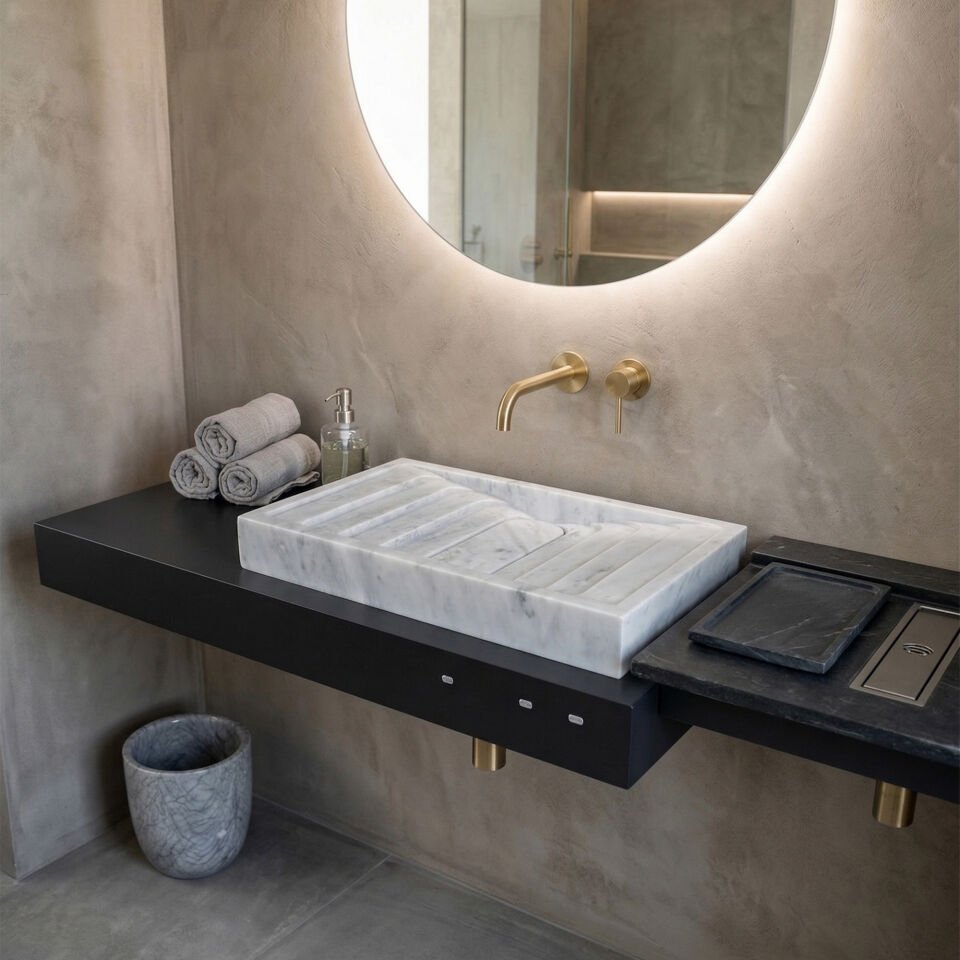 Royal Mermer Blok Lavabo