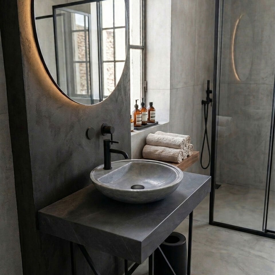 Mist Mermer Çanak Lavabo