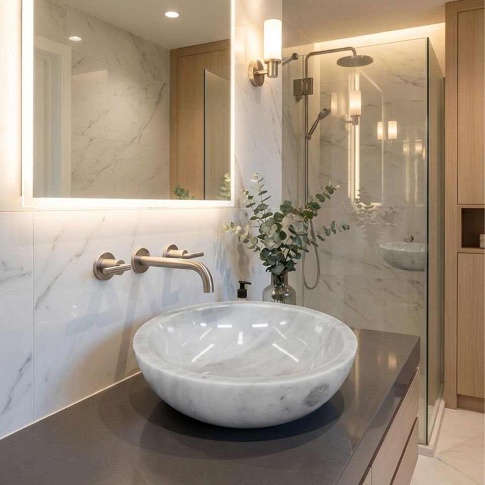 Luxe Mermer Çanak Lavabo