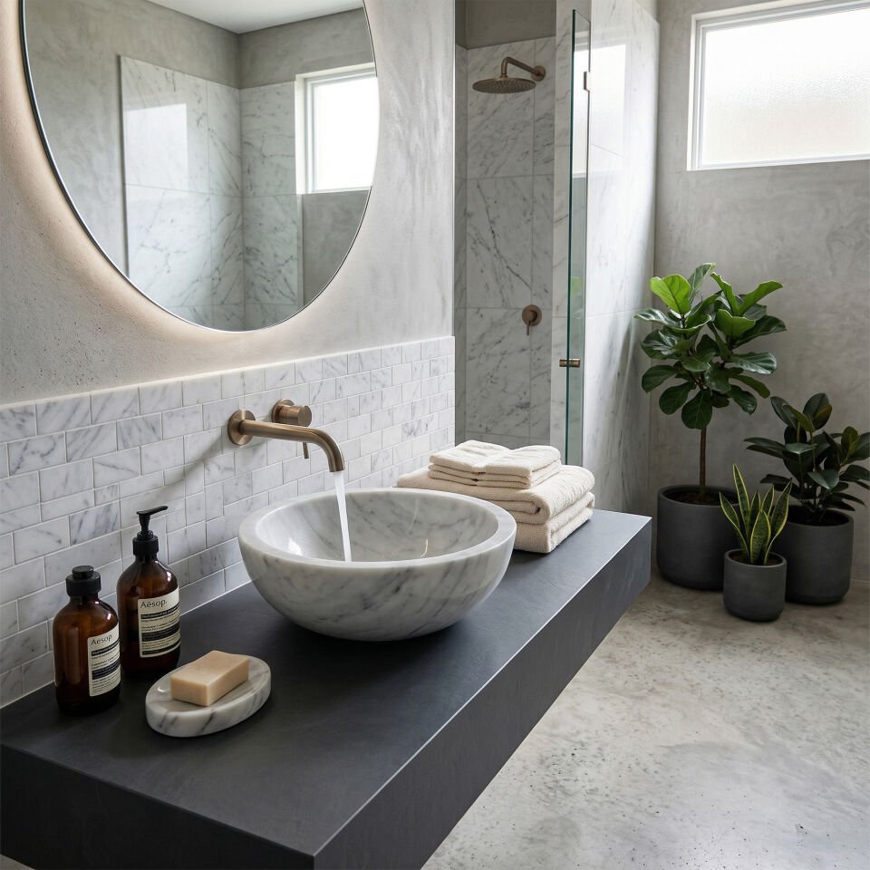 Luxe Mermer Çanak Lavabo