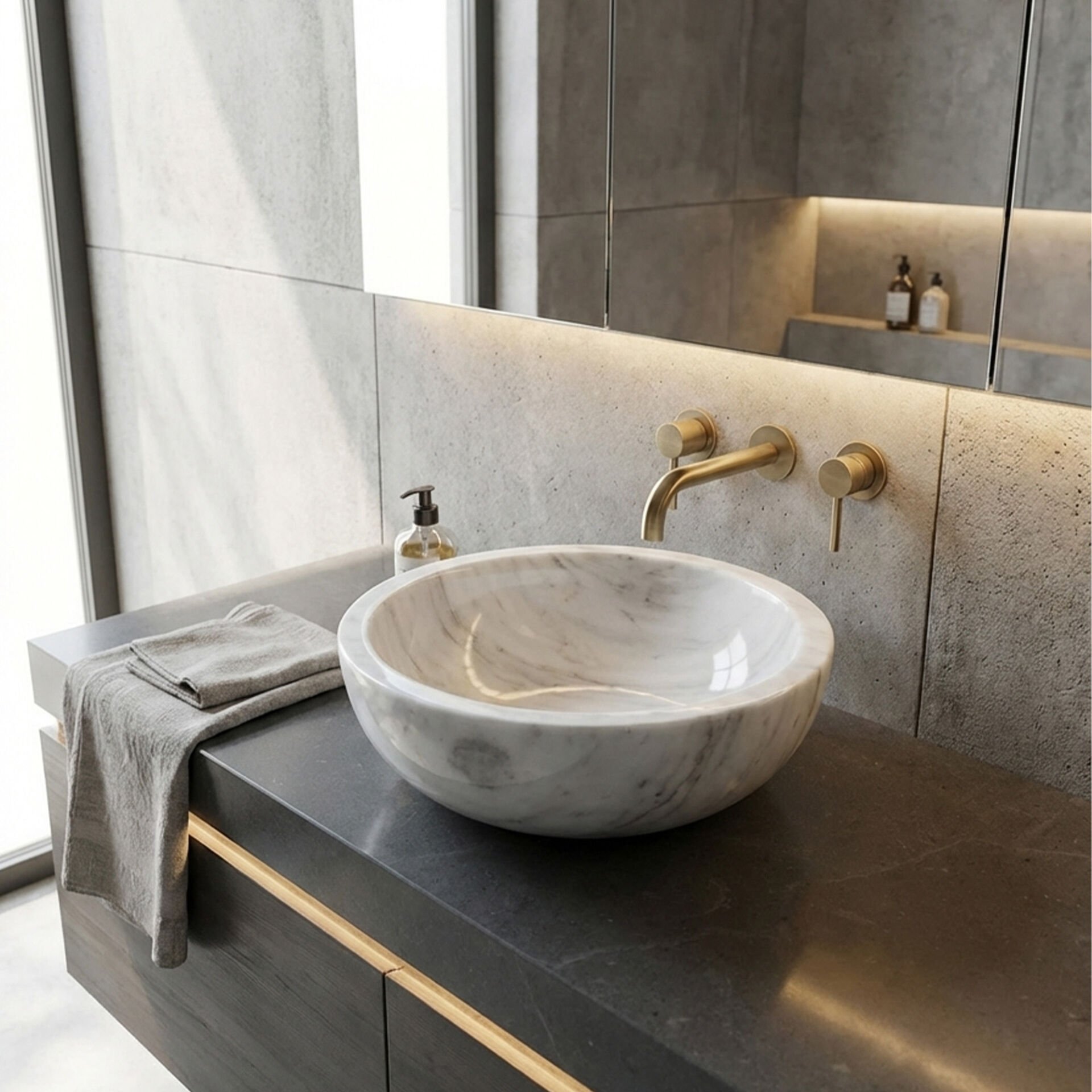 Luxe Mermer Çanak Lavabo