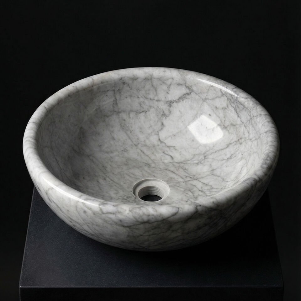 Luxe Dark Mermer Çanak Lavabo