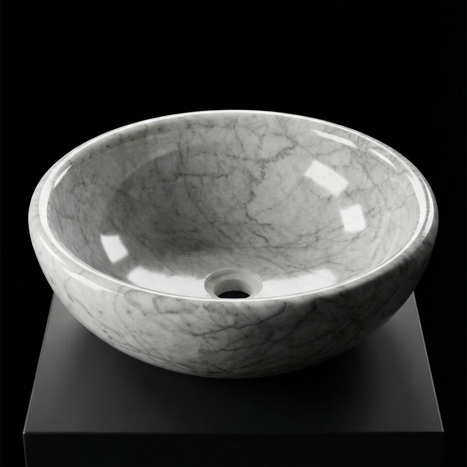 Luxe Dark Mermer Çanak Lavabo