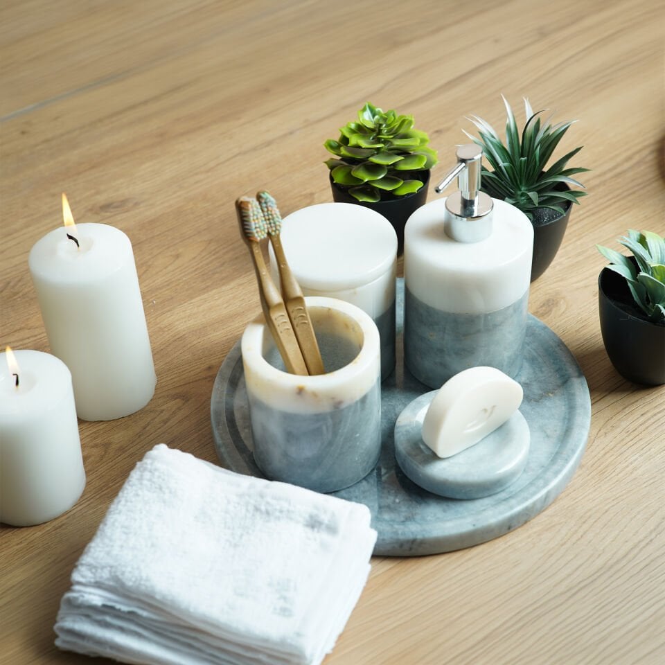 Doğal Mermer Banyo Seti 5’li