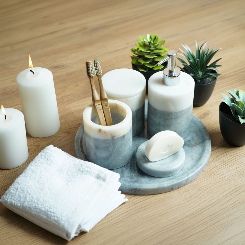 Doğal Mermer Banyo Seti 5’li