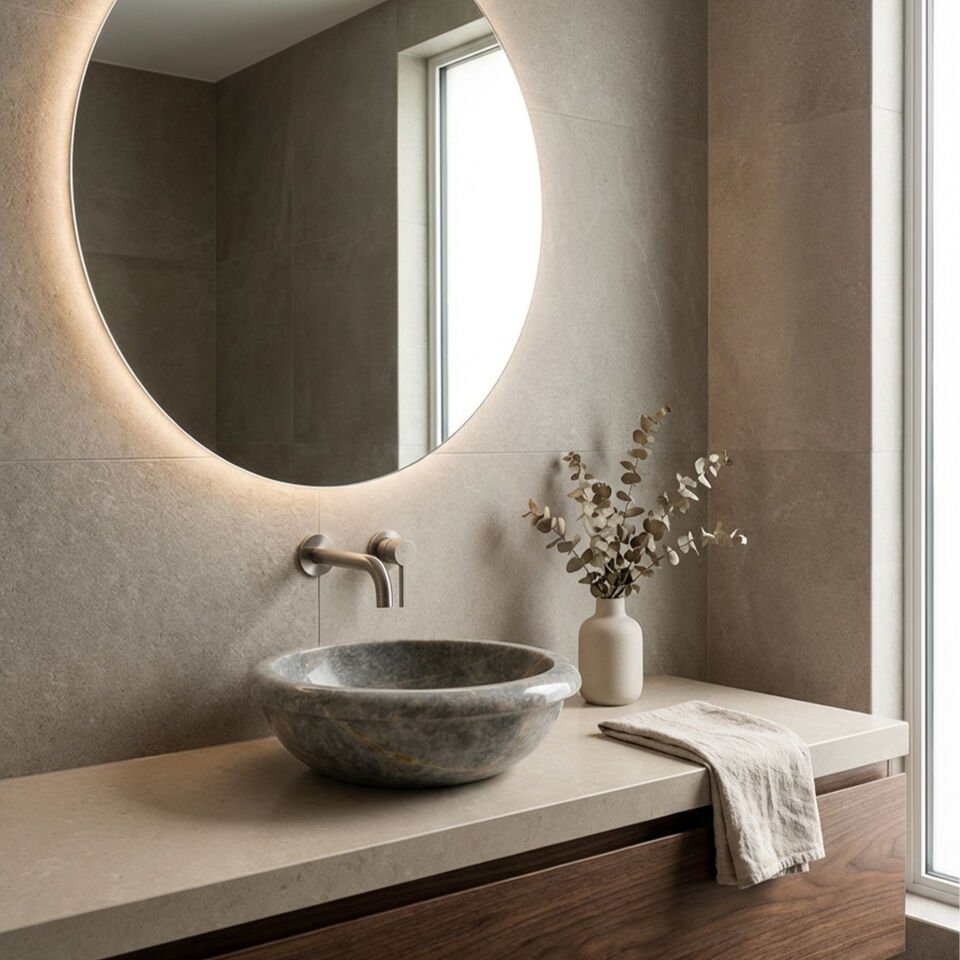 Glint Mermer Çanak Lavabo