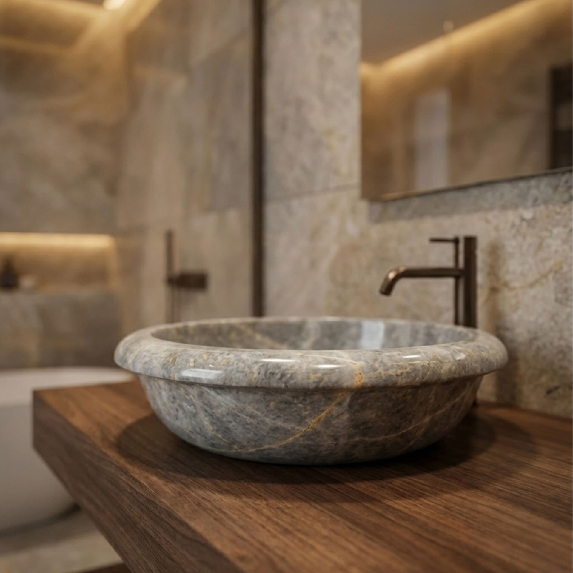 Glint Mermer Çanak Lavabo