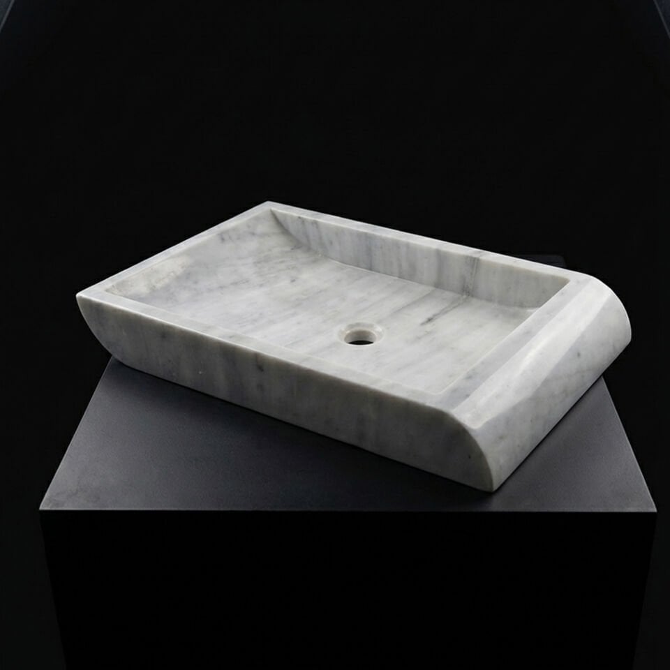 Flow Mermer Blok Lavabo