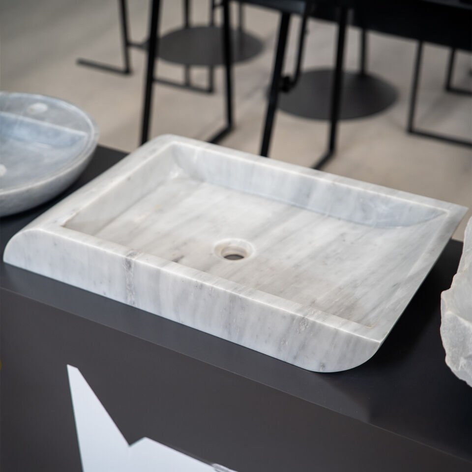 Flow Mermer Blok Lavabo