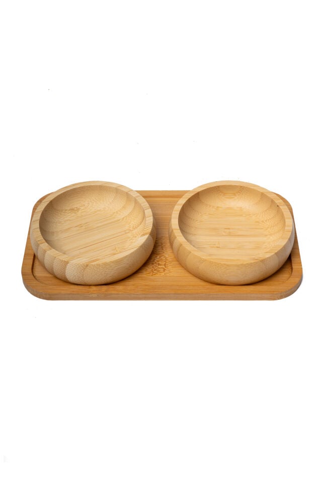 Natura Bambu 2'li Çerezlik Seti (20.5x9.5 cm)