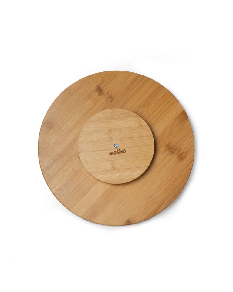 Natura Döner Tablalı Bambu Sunum Tahtası (Çap: 31 cm)