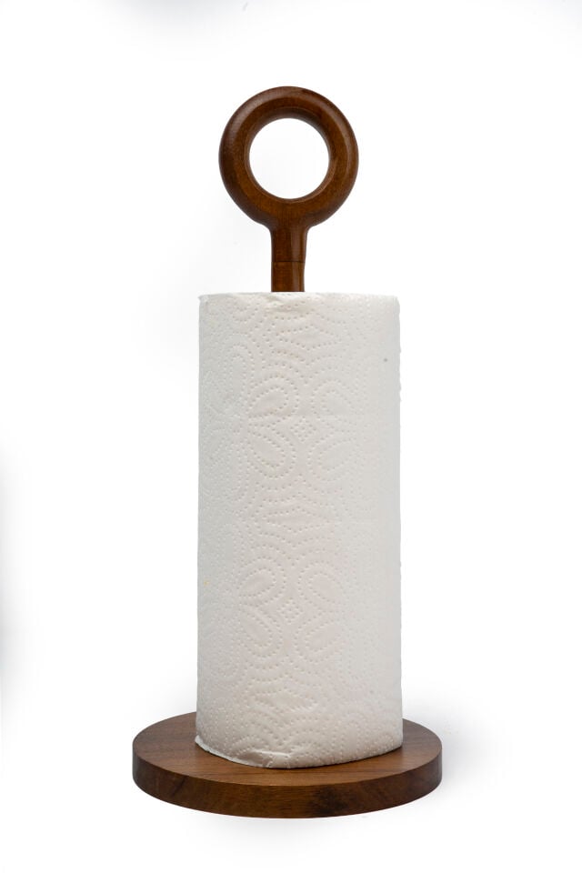 Acacia Akasya Halka Detaylı Kağıt Havlu Standı (33 cm)