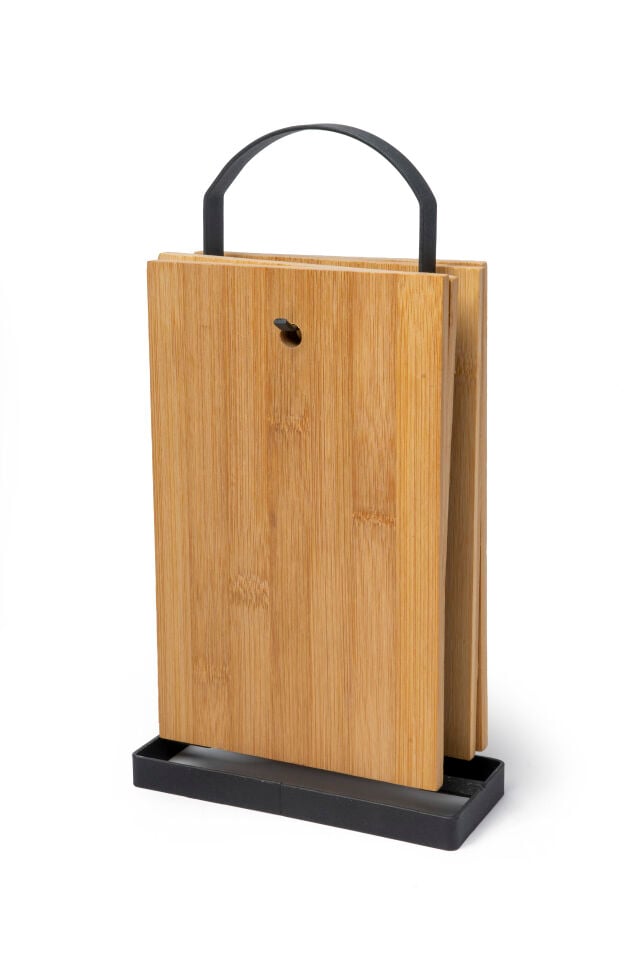 Natura Metal Standlı Kesme Tahtası Seti (22x14 cm)