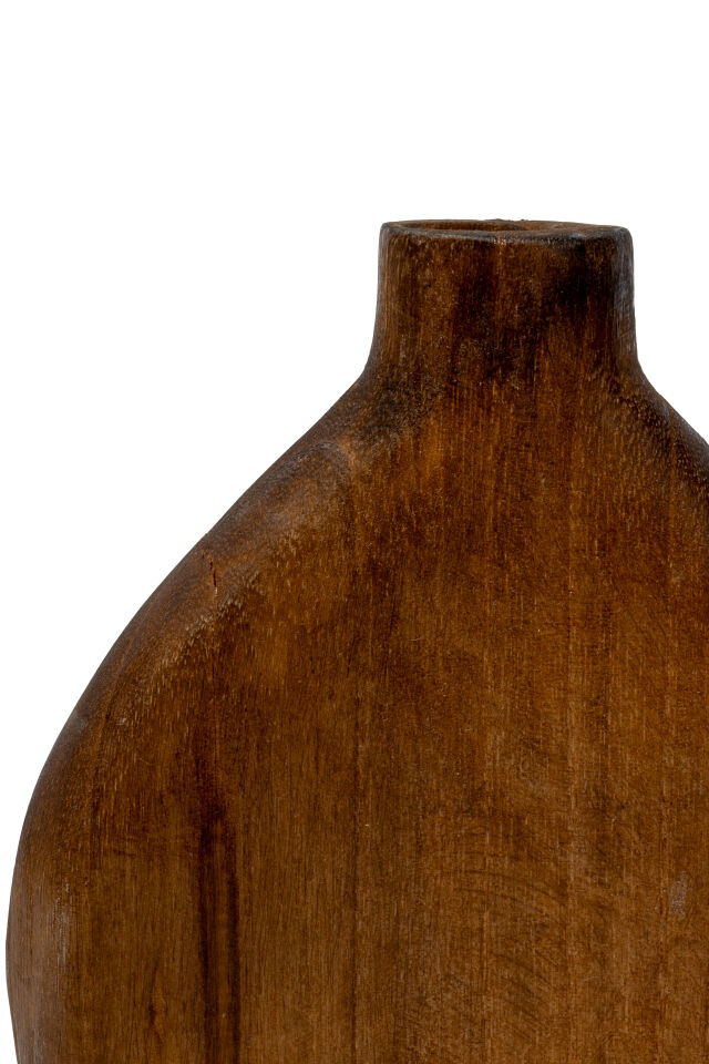 Forest Oval Form Rustik Vazo Ceviz