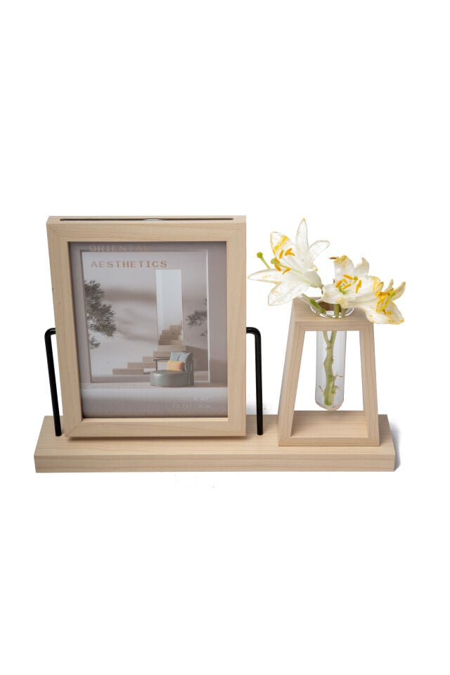 Frame & Flora Askılı Fotoğraf Çerçevesi ve Vazo 5''x7''