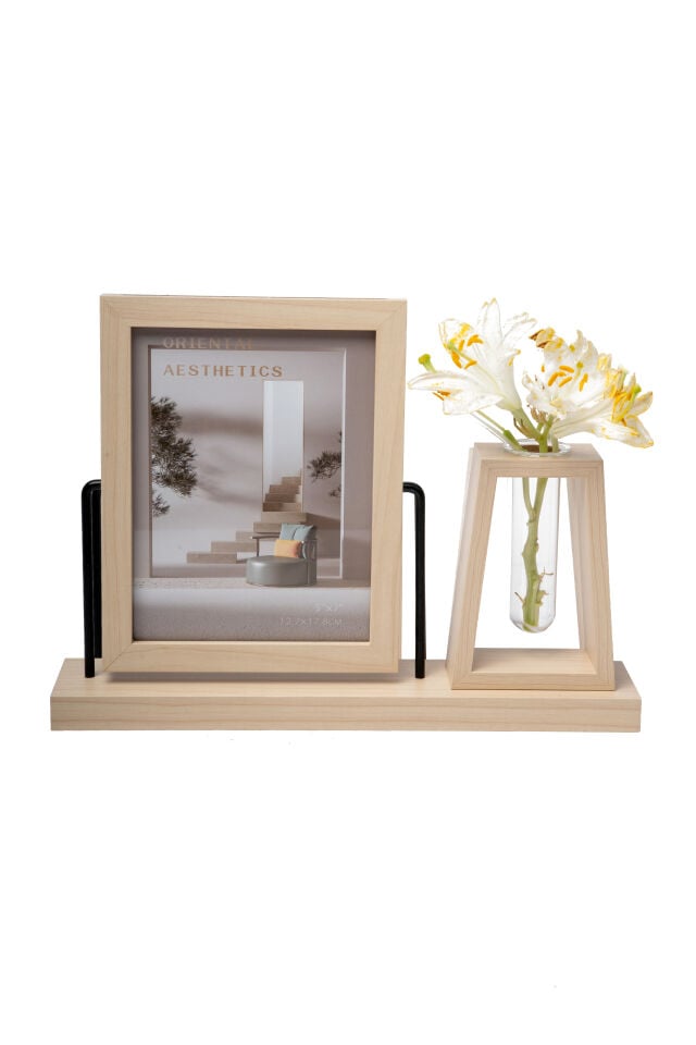 Frame & Flora Askılı Fotoğraf Çerçevesi ve Vazo 5x7