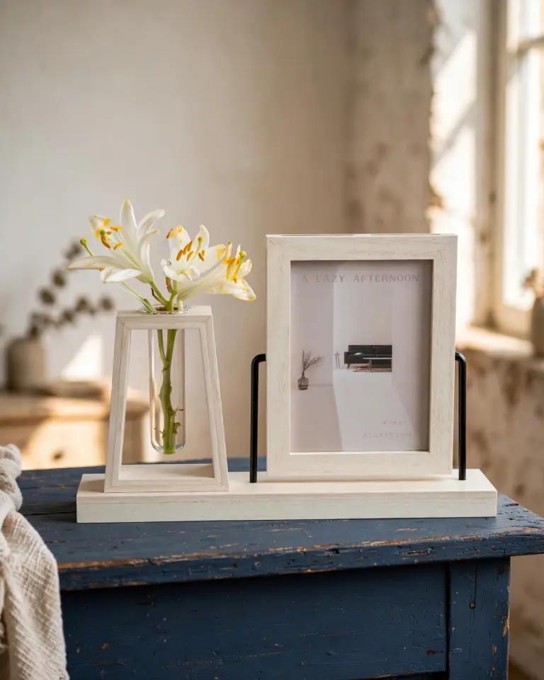 Frame & Flora Askılı Fotoğraf Çerçevesi ve Vazo 4''x 6'