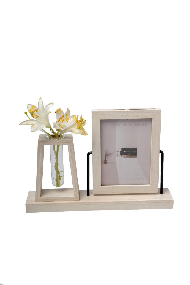 Frame & Flora Askılı Fotoğraf Çerçevesi ve Vazo 4''x 6'