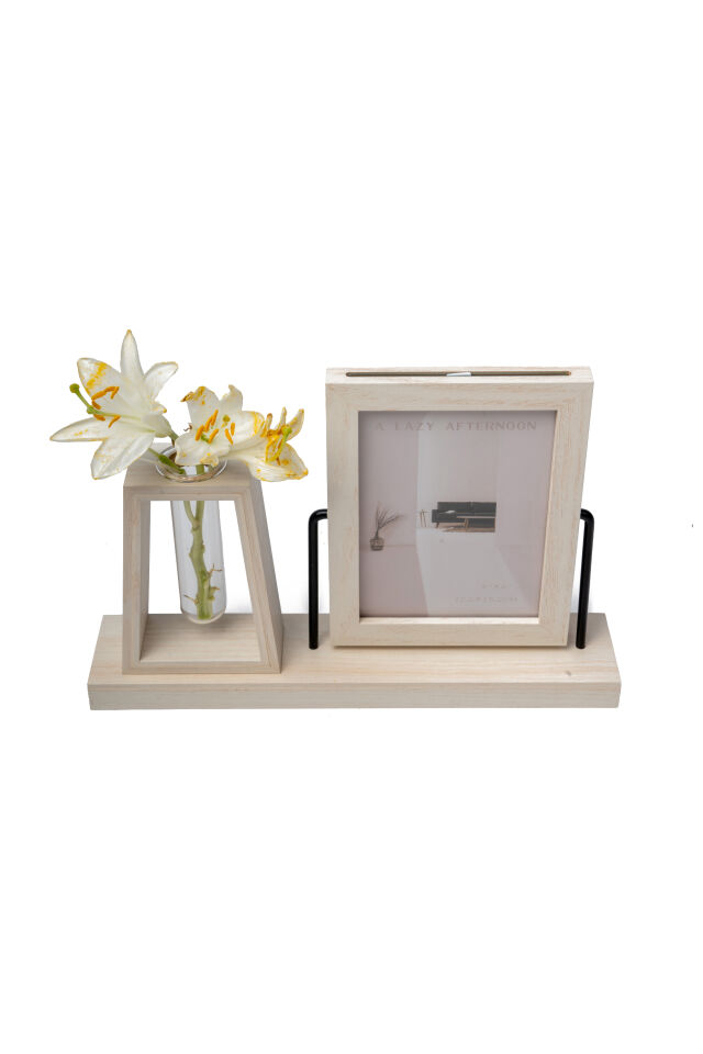 Frame & Flora Askılı Fotoğraf Çerçevesi ve Vazo 4''x 6'