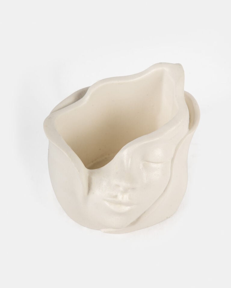 Soul Seramik Büst Mumluk Beyaz (10x8 cm)