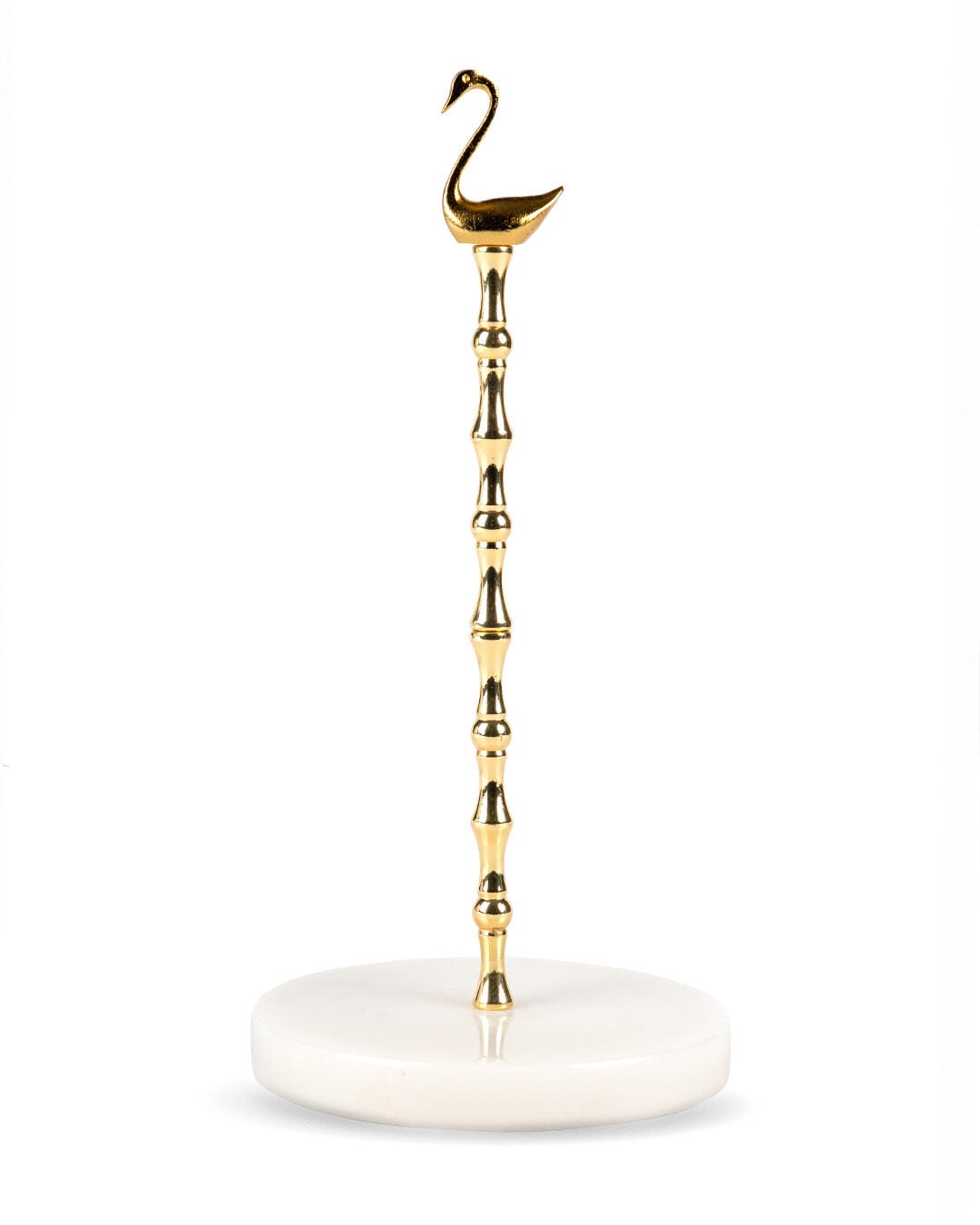 Swan Mermer Tabanlı Metal Kağıt Havluluk Gold (15x30 cm)
