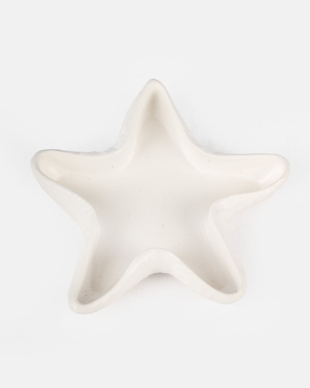 Oceanic Seramik Deniz Yıldızı Formlu Kase Beyaz (14x13 cm)