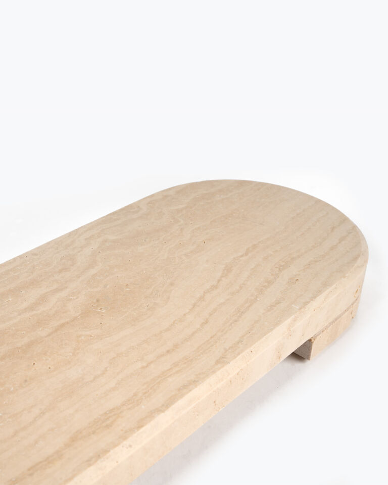Luvia Mermer Oval Sunum Standı Traverten(15x45 cm)