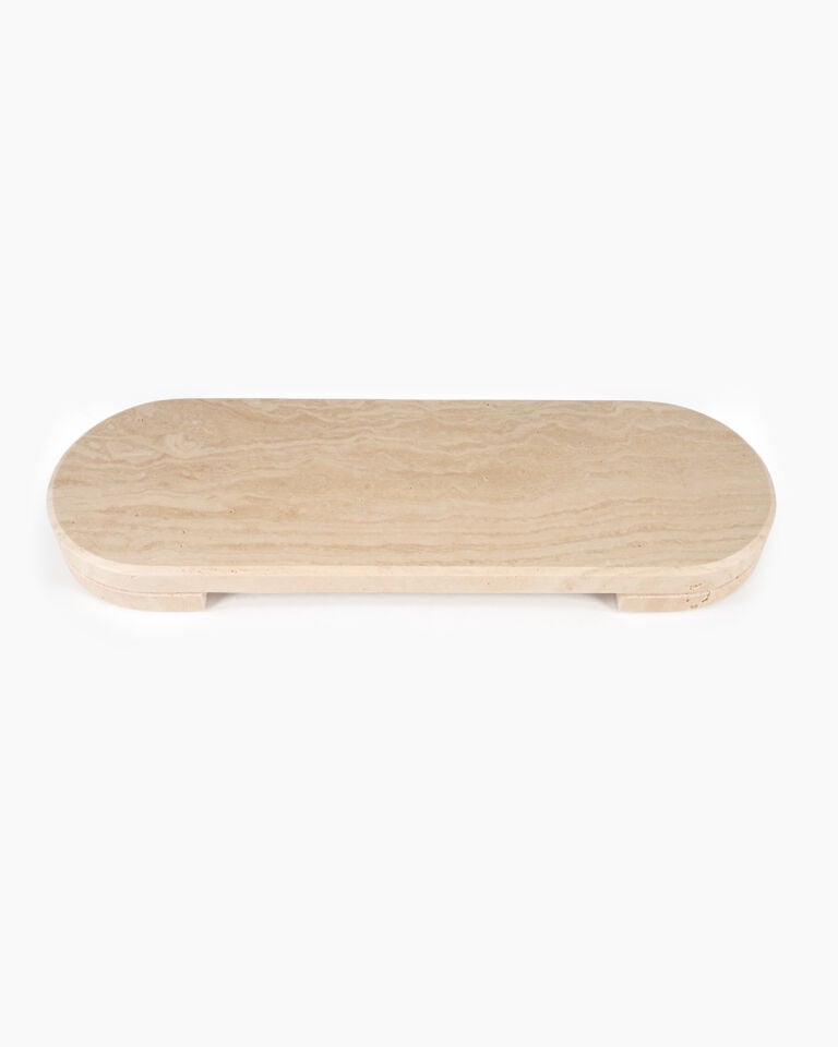 Luvia Mermer Oval Sunum Standı Traverten(15x45 cm)