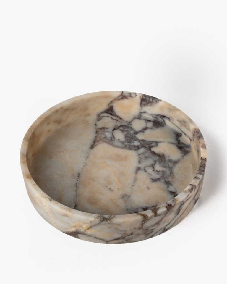 Violet Mermer Yuvarlak Kase Calacatta (28 cm)