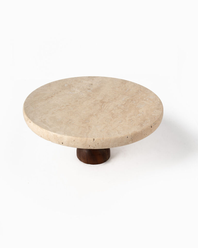 Nora Mermer Kek Standı Traverten (25 cm)